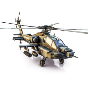 Apache helicopter isolated on white AI generated image