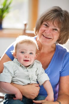 Angela Robinson with her grand child Eben.