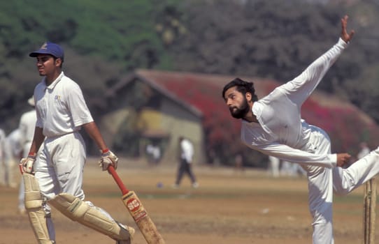 a Indian Cricket Team at a Training in the city centre of Mumbai in India.  India, Mumbai, March, 1998