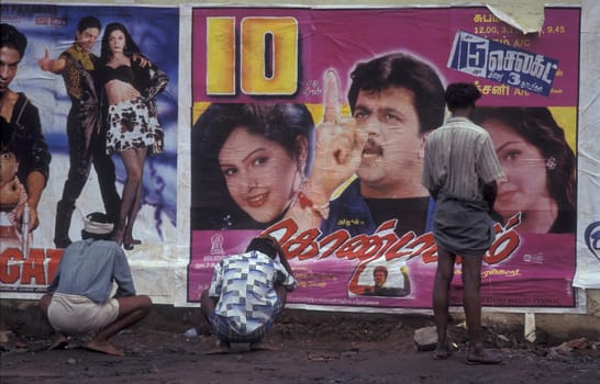 of the Film Studios of Bollywood in the city of Chennai in Province Tamil Nadu in India.  India, Chennai, April, 1998