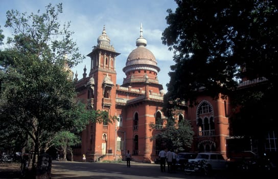 the High Court and Old Court in the city of Chennai in Province Tamil Nadu in India.  India, Chennai, April, 1998