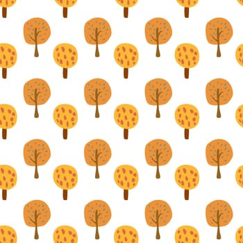 Fall thanksgiving pattern with autumn leaves and plants, animals. Cute fabric design. Thanksgiving day seamless background in traditional colors for clothes, textile, wrapping papers. Cute elements.