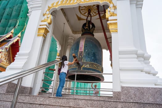 One landmark of Wat Kanlayanamit Woramahaviharn in Bangkok, Thailand. A place everyone in every religion can visit.
