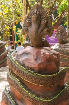One landmark of Wat Pahuaylad in province Loei, Thailand. A place everyone in every religion can be viewed.