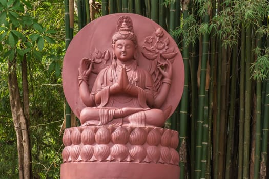 One landmark of Wat Pahuaylad in province Loei, Thailand. A place everyone in every religion can be viewed.