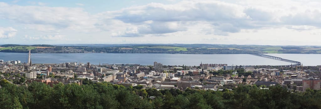Panoramic view of the city of Dundee, Scotland, UK