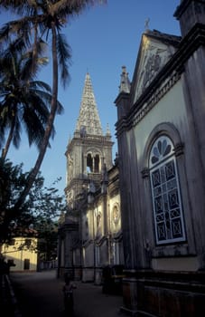 the Santa Cruz Basilica in the city of Kochi or Cochin in the Province Kerala in India.  India, Cochin, April, 1998