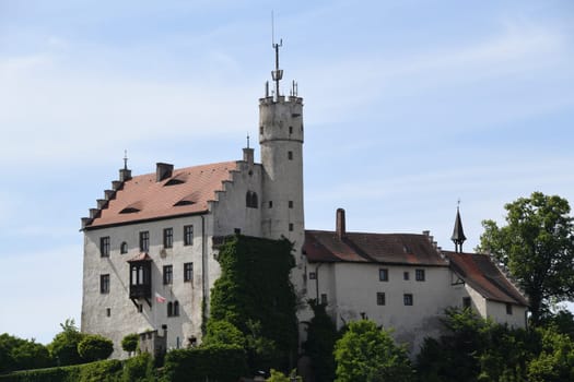 Gößweinstein Castle is a hilltop castle. It was built before 1076 and is located in the famous pilgrimage site in Franconian Switzerland,Middle Franconia,Franconia,Bavaria,Germany,Europe in the Archdiocese