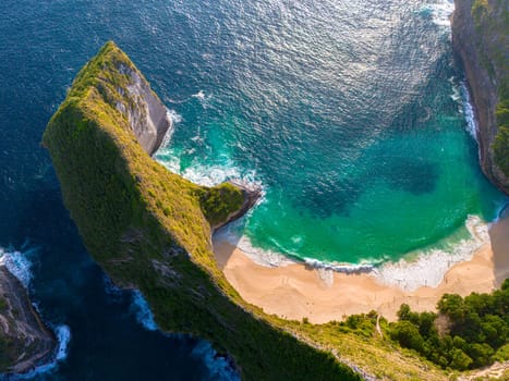 Airview of Kelingking Beach on Nusa Penida Island, Indonesia
