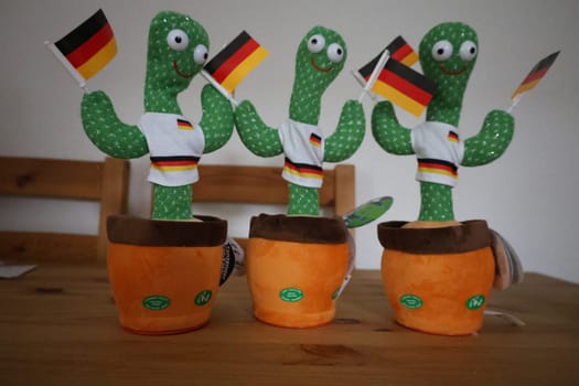 Fan merchandise such as dancing and talking fan cactus  Theme picture European Football Championship 2024 Germany