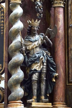 Saint Ladislaus of Hungary, main altar in the church of Saint Leonard of Noblac in Kotari, Croatia