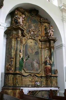Saint Joseph altar in the church of Saint Leonard of Noblac in Kotari, Croatia