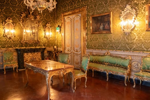 Rome, Italy - 28 December 2023: Doria Pamphilj Palace, 16th century luxury art collection.