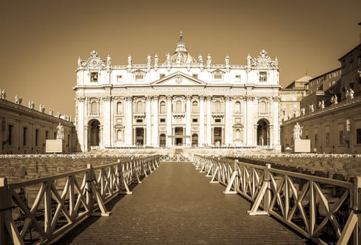 Rome old postcard - vintage style, retro texture