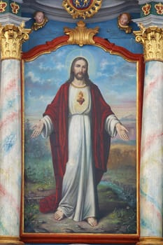 Altar of the Sacred Heart of Jesus in the Church of the Visitation of the Virgin Mary in Marija Gorica, Croatia