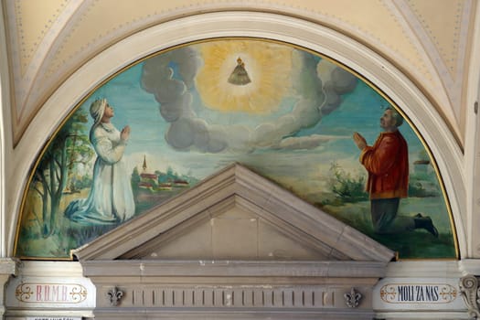 Votive paintings, basilica Assumption of the Virgin Mary in Marija Bistrica, Croatia