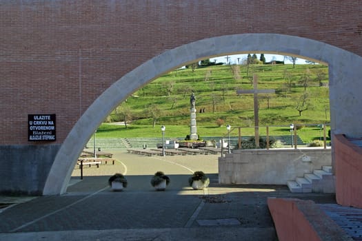 Open-air church, Basilica of Assumption of the Virgin Mary in Marija Bistrica, Croatia