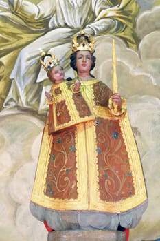 Virgin Mary with baby Jesus, statue in the parish church of the Assumption of the Virgin Mary in Oroslavlje, Croatia