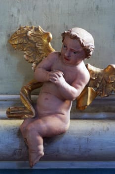 Angel statue in the Church of Our Lady of Jerusalem at Trski Vrh in Krapina, Croatia
