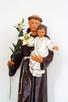St. Anthony of Padua, statue in the parish church of St. Michael the Archangel in Mihovljan, Croatia