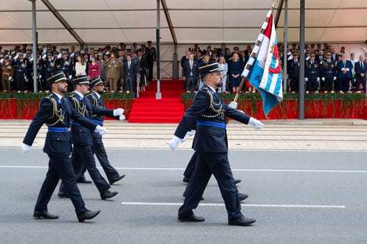 National Day Luxembourg, celebration of the Grand Duke´s birthday, military parade with luxembourgish army, police, fire department, rescue service and armed forced, Luxembourg city, 23.06.2024