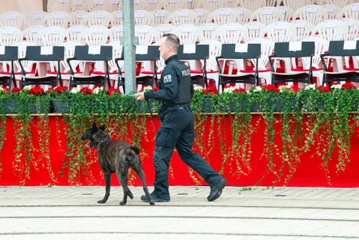 National Day Luxembourg, celebration of the Grand Duke´s birthday, military parade with luxembourgish army, police, fire department, rescue service and armed forced, Luxembourg city, 23.06.2024
