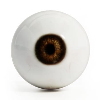 Eyeball isolated on white background. 3D illustration.