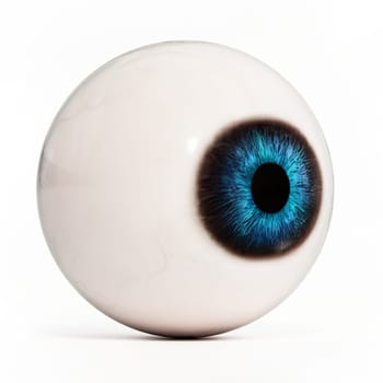 Eyeball isolated on white background. 3D illustration.