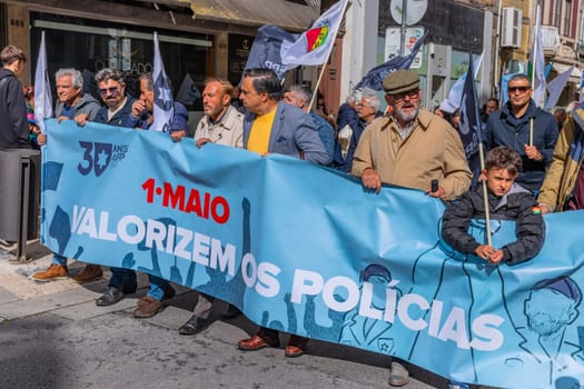 Porto, Portugal: May 1, 2024: Celebration and Protest of the May 1in Portugal, Labour Day, in Porto, Portugal
