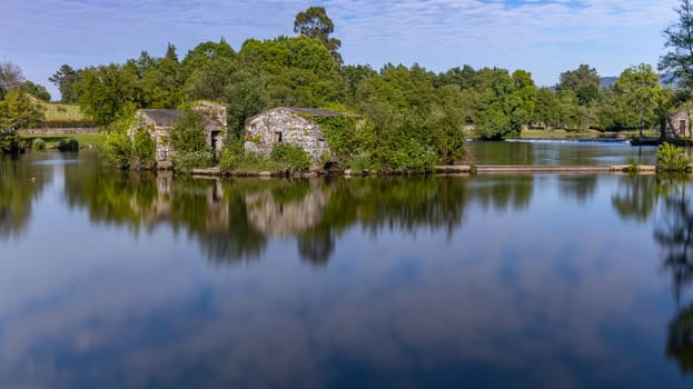 Long exposure at Azenhas de Adaufe, ancient water mills on the river, Braga, north of Portugal.