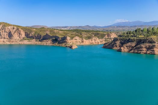 Lake Negratin reservoir, Sierra de Baza, Granada Province, Andalusia, Spain