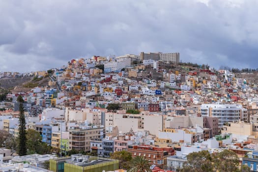 Gran Canaria, Spain: March 21, 2024: View on Las Palmas, capital of Gran Canaria, Canary Islands, Spain