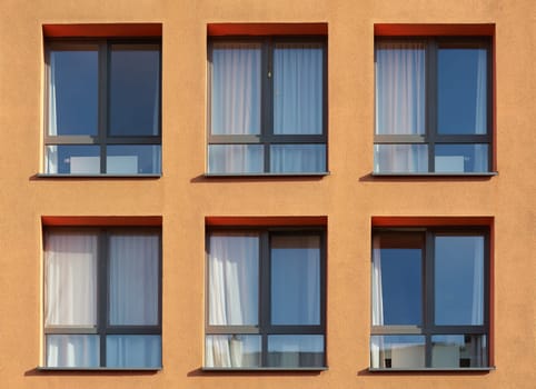 Facade of a university student residence in Magdeburg, Germany