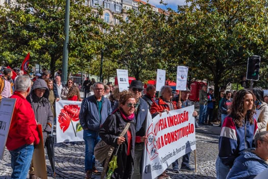 Porto, Portugal: May 1, 2024: Celebration and Protest of the May 1in Portugal, Labour Day, in Porto, Portugal