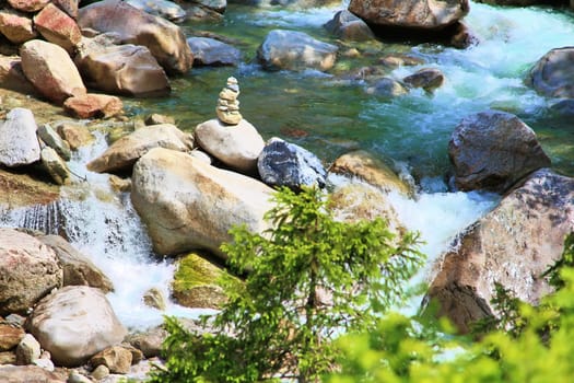 Mountain Stream In The Austrian Alps