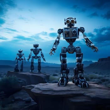futuristic future humanoid robots in series production