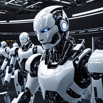 futuristic future humanoid robots in series production
