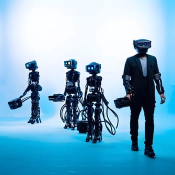 futuristic future humanoid robots in series production