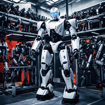 futuristic future humanoid robots in series production