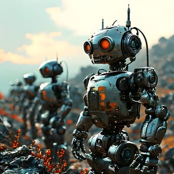 futuristic future humanoid robots in series production