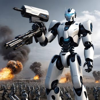 futuristic future humanoid robots in series production