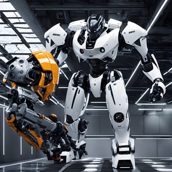 futuristic future humanoid robots in series production