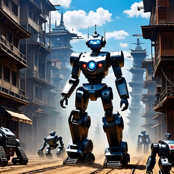 futuristic future humanoid robots in series production