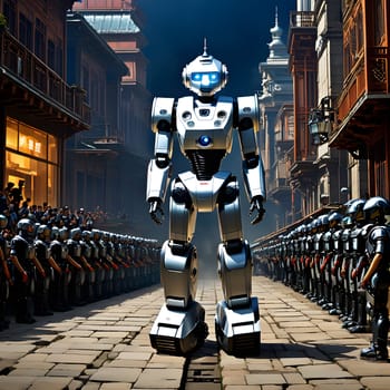 futuristic future humanoid robots in series production