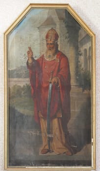 Saint Valentine, altarpiece in the Church of Saint Bric of Tours in Brckovljani, Croatia
