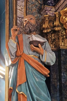 Saint Joachim, statue on the main altar in the parish church of the Immaculate Conception in Mace, Croatia