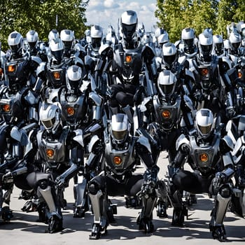 futuristic future humanoid robots in series production