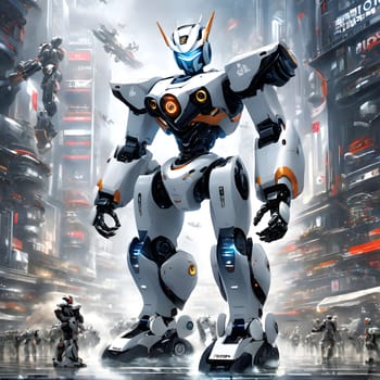 futuristic future humanoid robots in series production