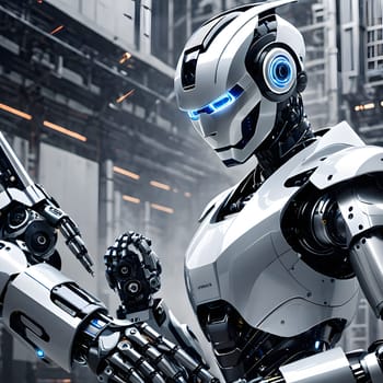 futuristic future humanoid robots in series production