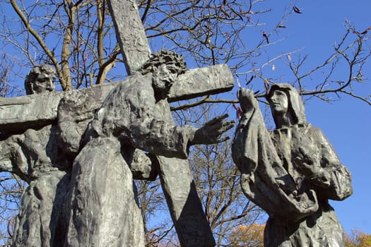 6th Station of the Cross - Veronica wipes the face of Jesus, Basilica of Assumption of the Virgin Mary in Marija Bistrica, Croatia